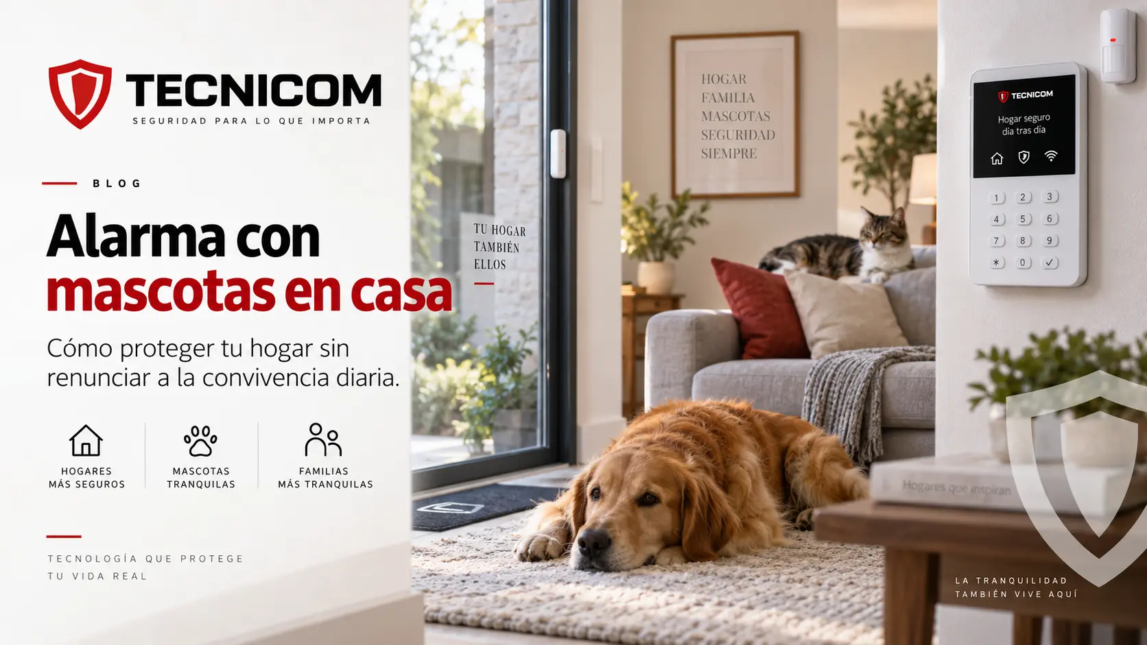 Alarma con mascotas en casa
