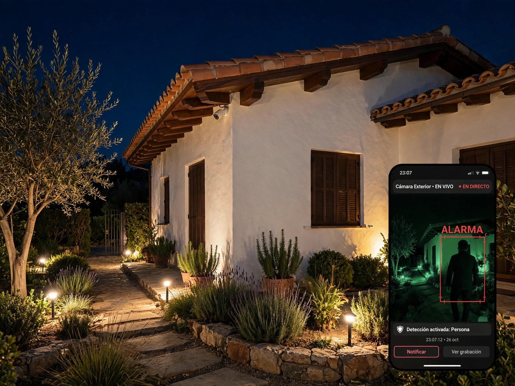 Alarma para chalet con videoanálisis IA