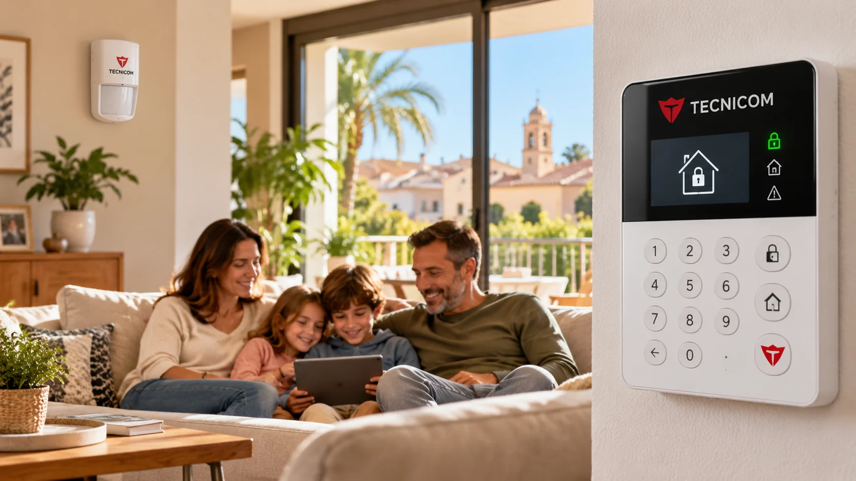 Tecnicom alarmas en Alaquàs: vivienda con teclado y detector