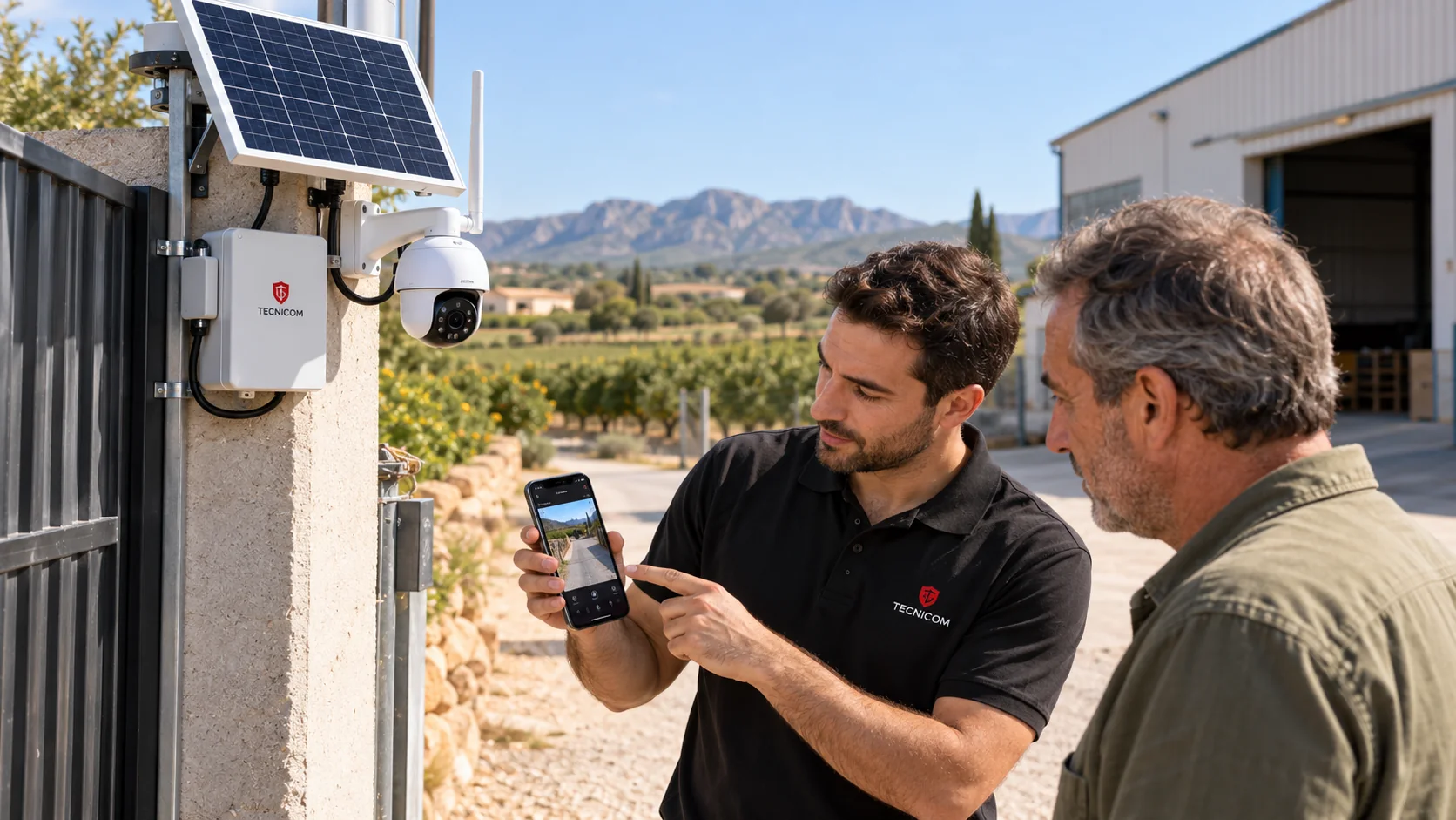 sistema solar 405W con inversor y bateria Tecnicom